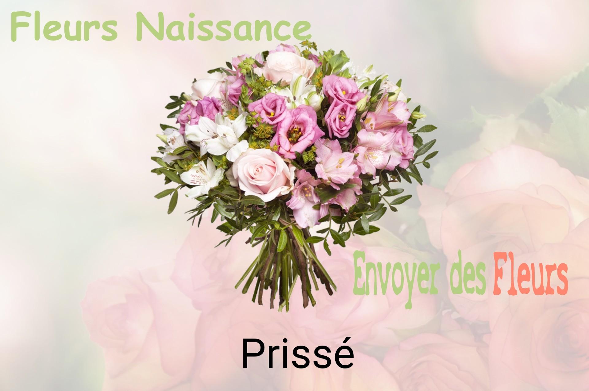 Bouquet de fleurs de naissance livré à Prissé